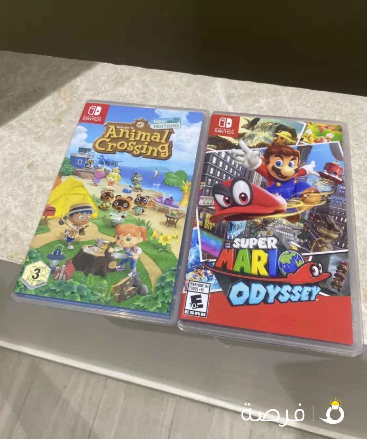 لعبت Super MARIO ODYSSEY و لعبت Animal Crossing New Horizons مستعمل جديد الغلاف نظيف جداً