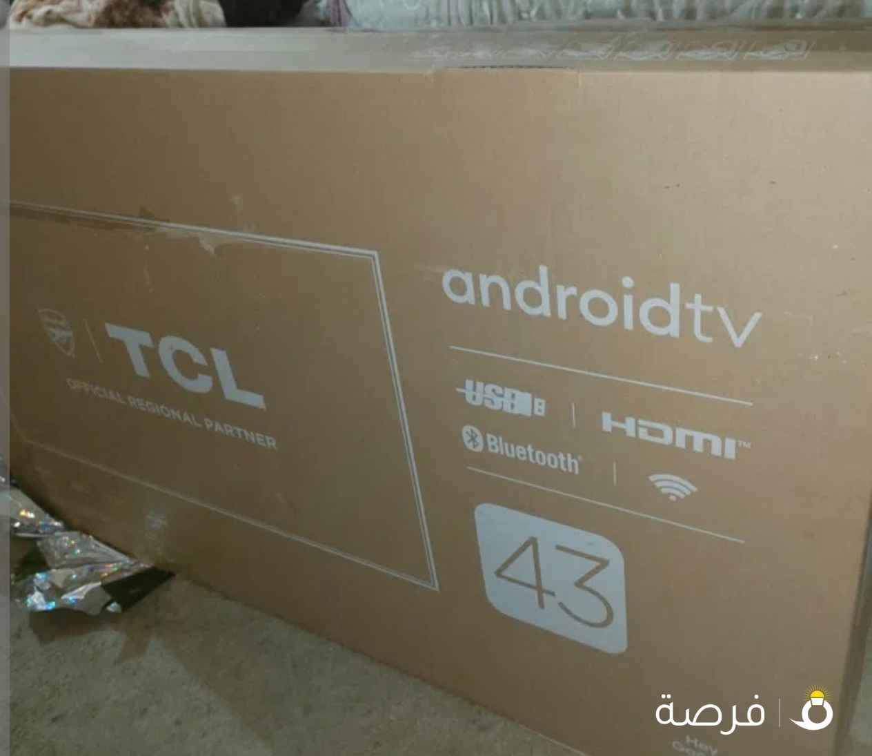 شاشه TCL سمارت جديده بالكرتون
