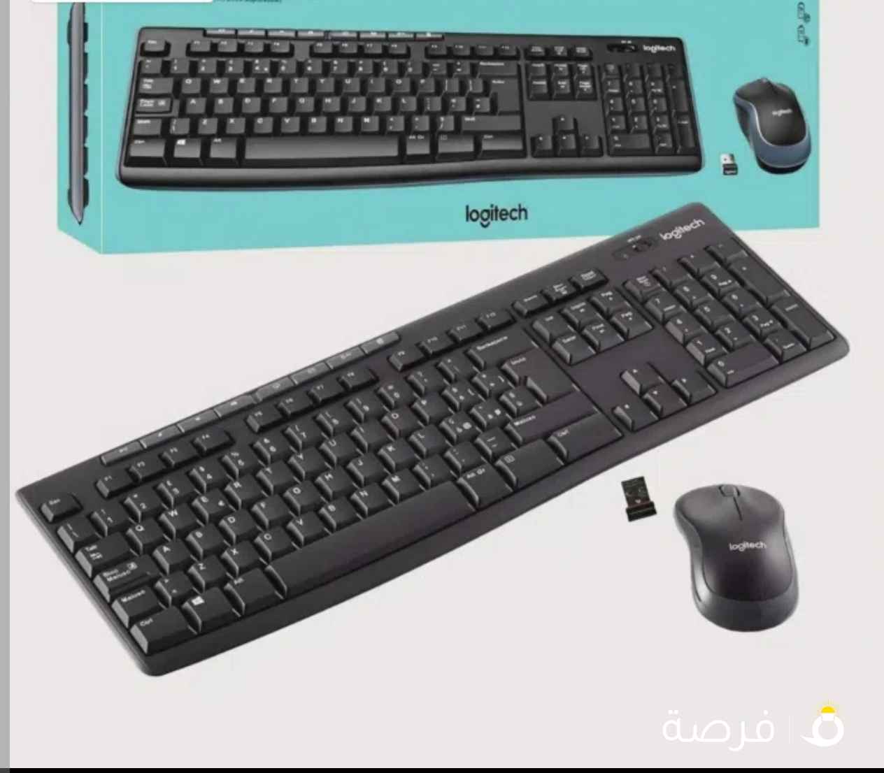 للبيع ماوس وكيبورد وايرلس عربي وانجليزي جديد من لوجيتك ⁦⁦logitech⁩⁩ ⁦⁦mk270⁩⁩