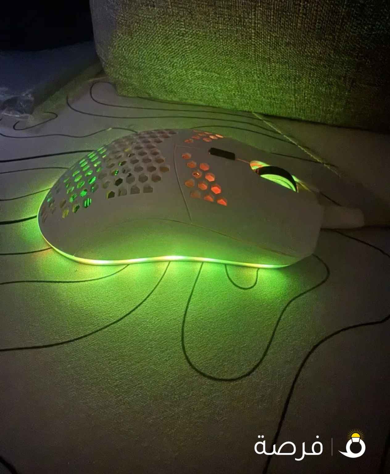 ماوس العاب ابيض RGB من فئه T66