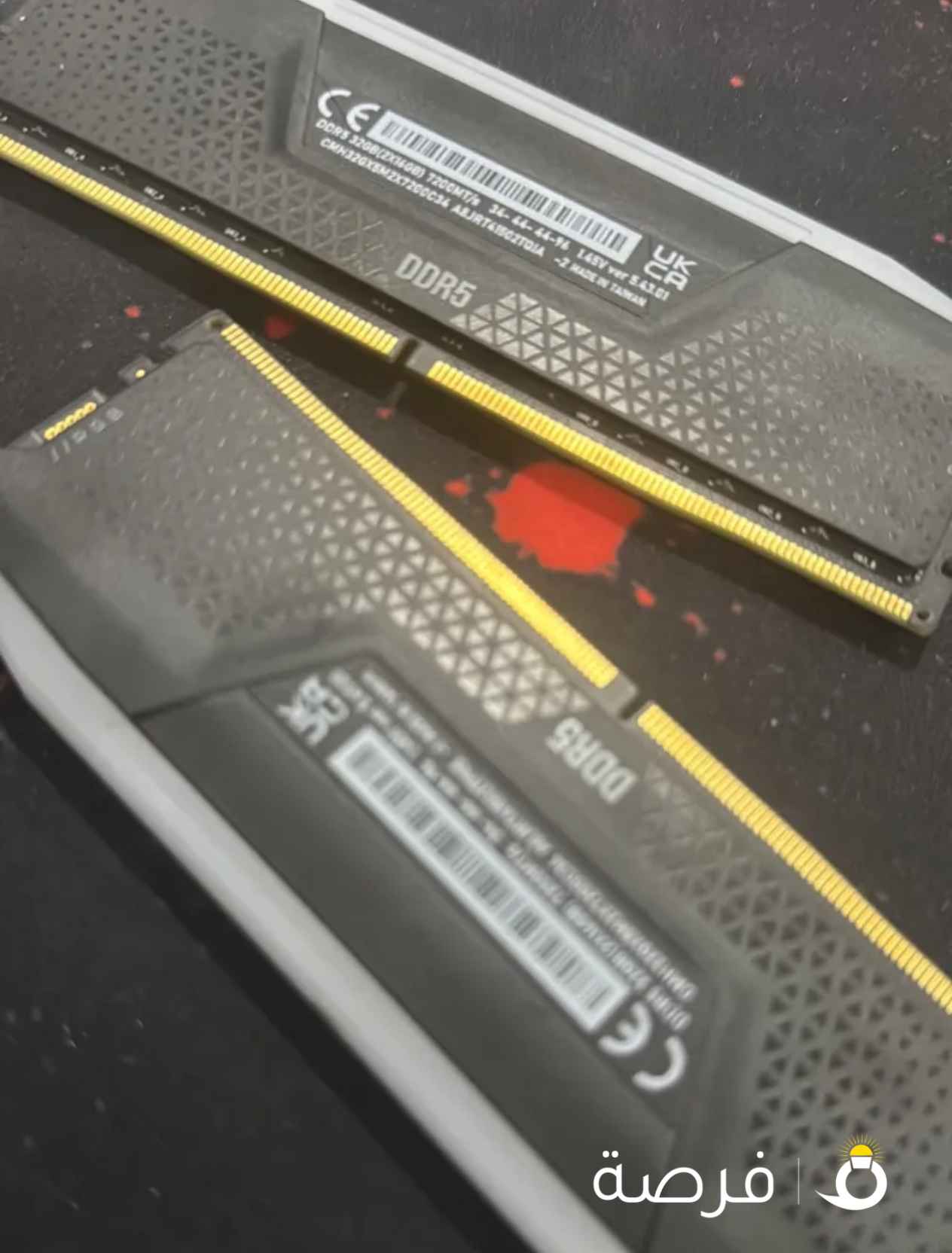 دينار
DDR5 CORSAIR 32GB 16X2 7200MHZرامات