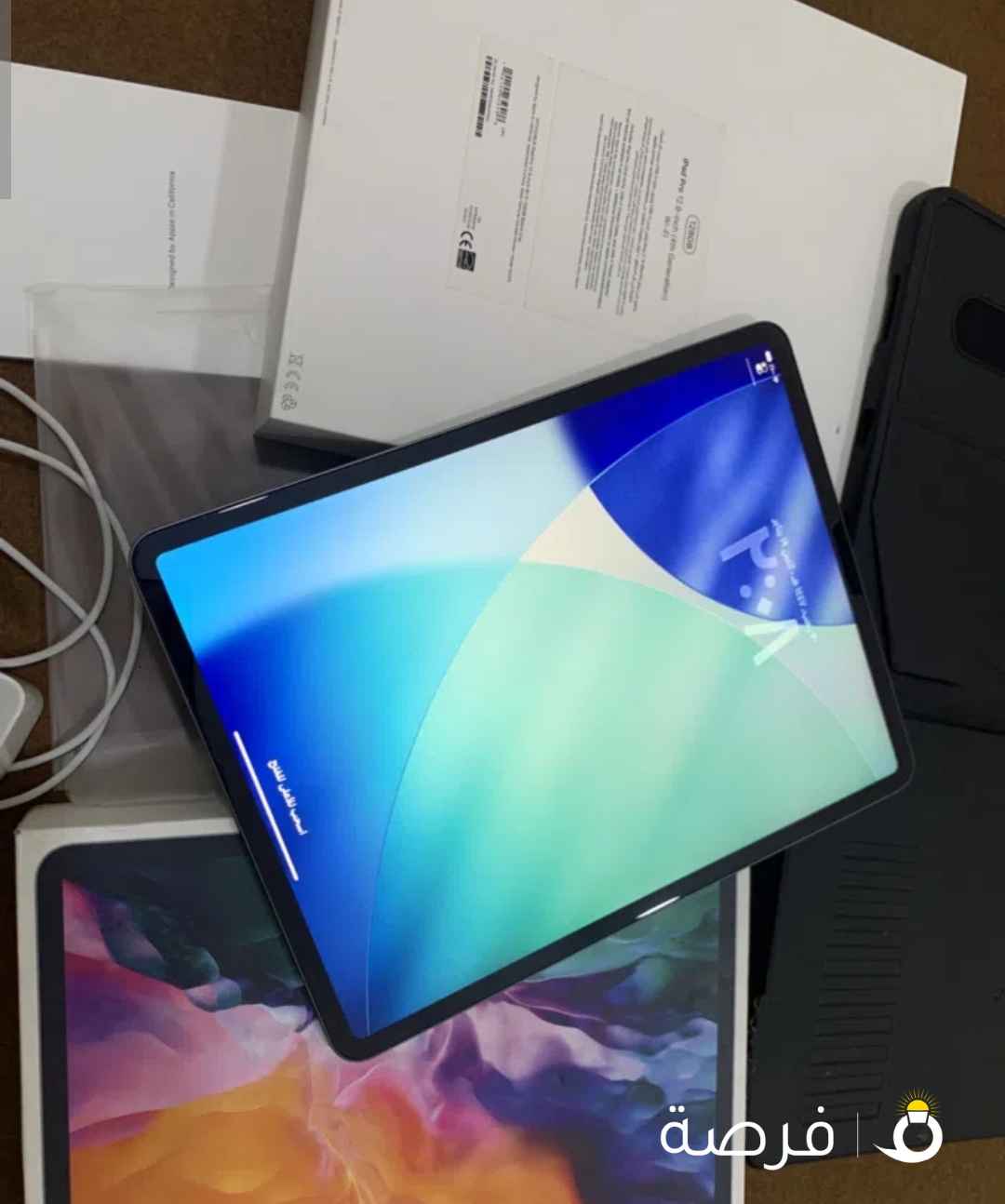 ايباد ابل برو 12.9 انش 128 قيقا نظيف جدا الجيل الرابع مع الاغراض كامله الجاد يكلمني وتساب