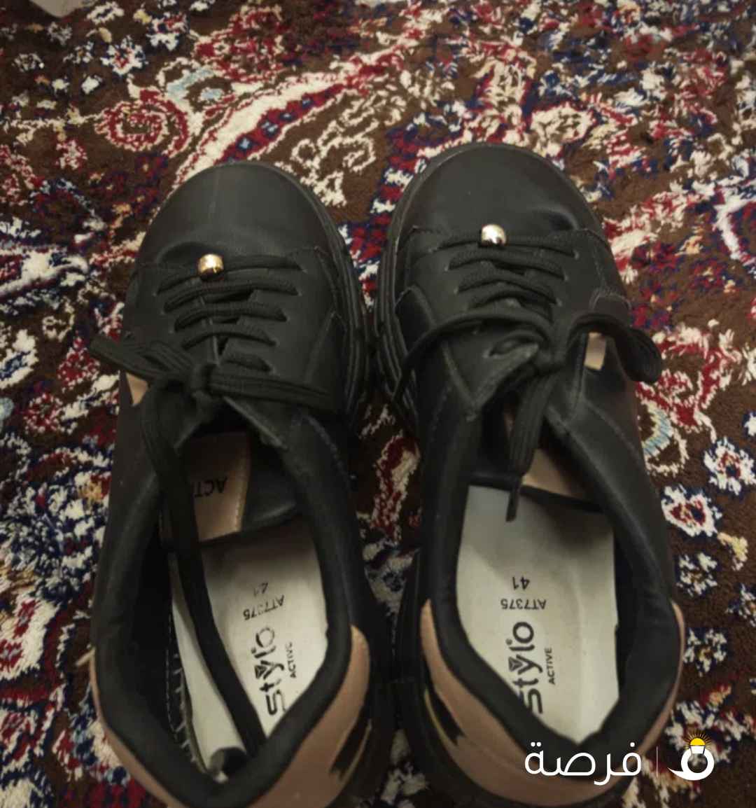 Women Black Platform Sneakers – Size 41 – Chunky Sole Casual Shoes.