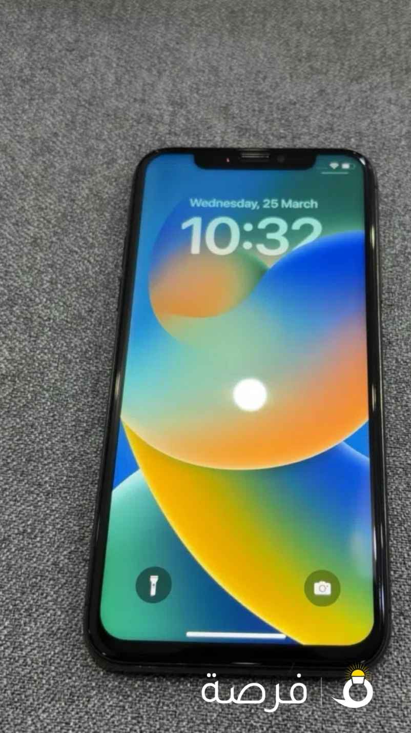 ايفون اكس اموره طيبه حتى خدش واحد مافيه وبطاريه ⁦⁦72⁩⁩ حلوه تصمل معاك يوم كامل